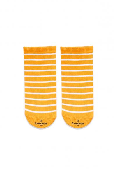 3'lü Mandalina Desenli Renkli Babet Çorap