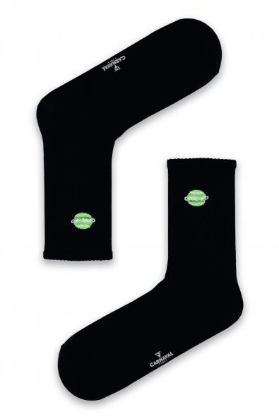 3'lü Uzay Nakış Desenli Renkli Spor Çorap
