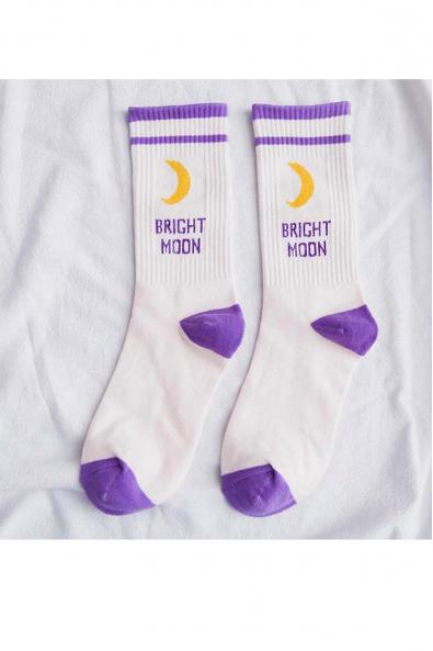 4'lü Brıght Moon Desenli Spor Çorap