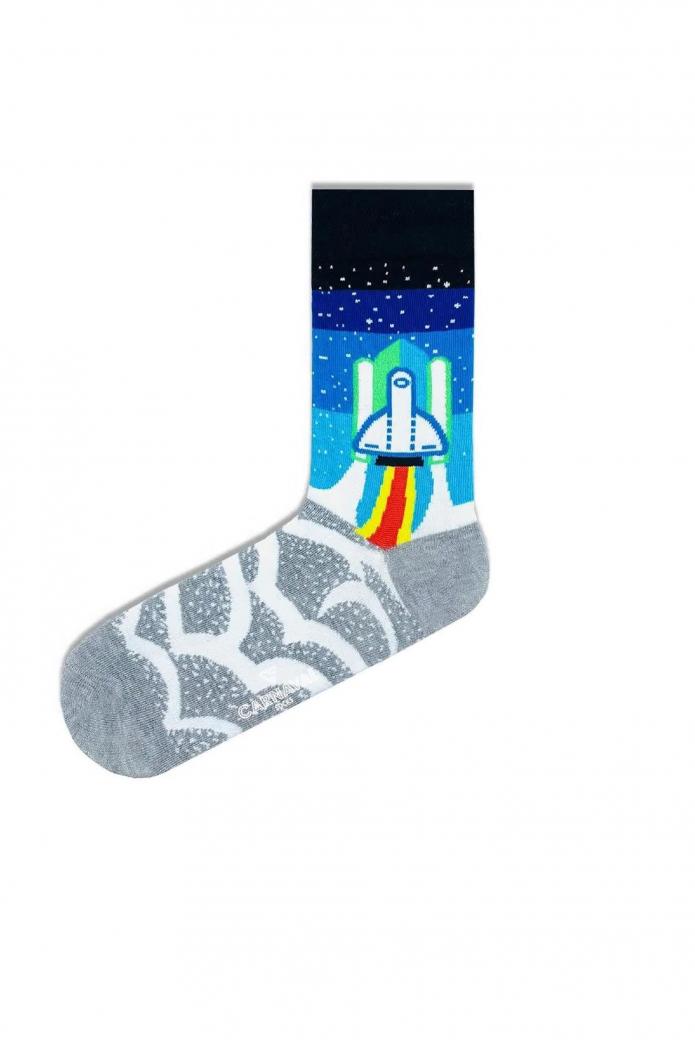 5'li Uzay Mekiği ve Gezegenler Desenli Çorap Seti