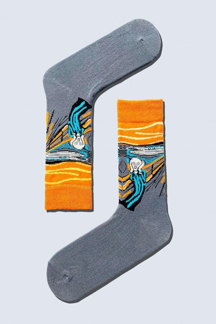 5'li Sanat Eserleri - 2 Desenli Art Tasarım Unisex Çorap Kutusu