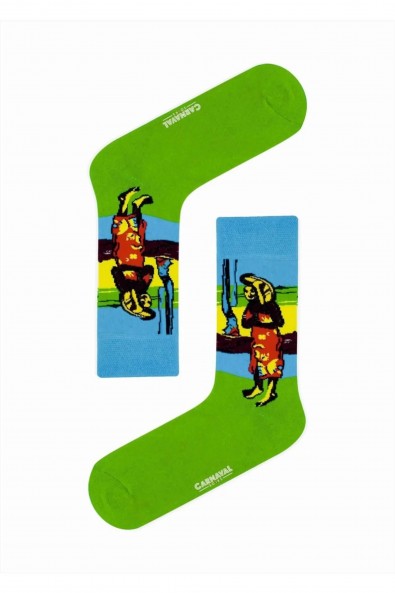 5'li Sanat Eserleri - 5 Desenli Art Tasarım Unisex Çorap Kutusu