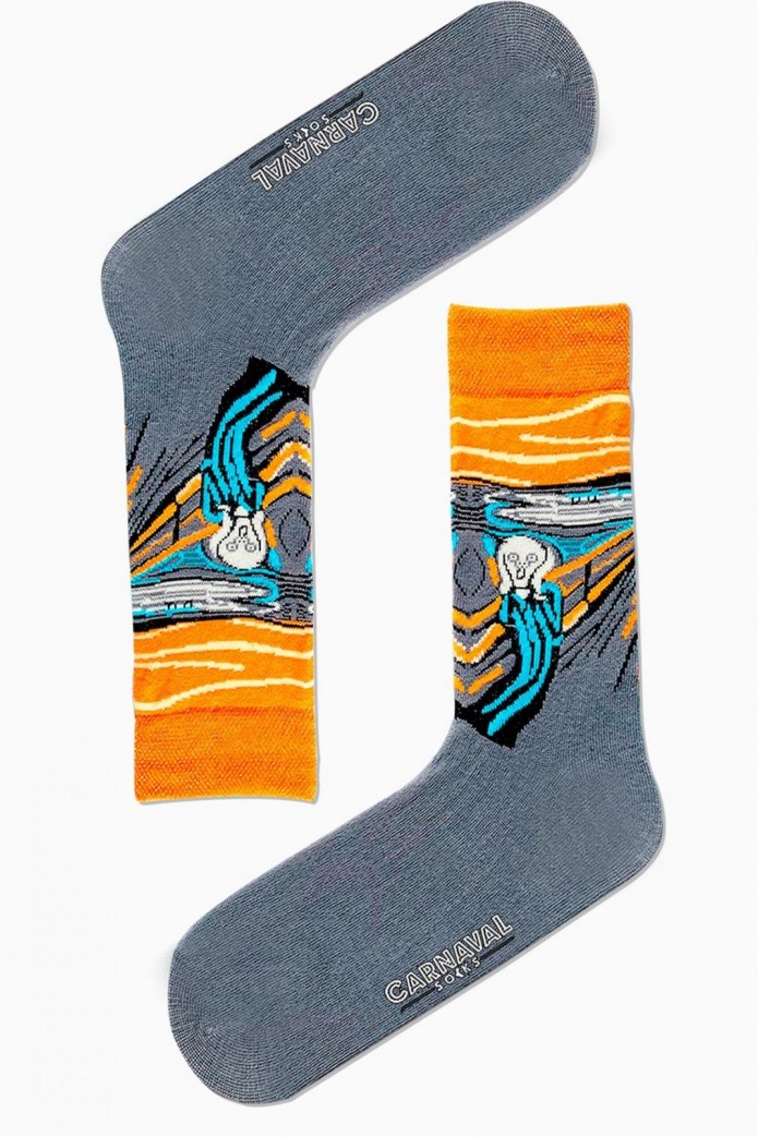 5'li Sanat Eserleri Desenli Art Tasarım Unisex Çorap Kutusu