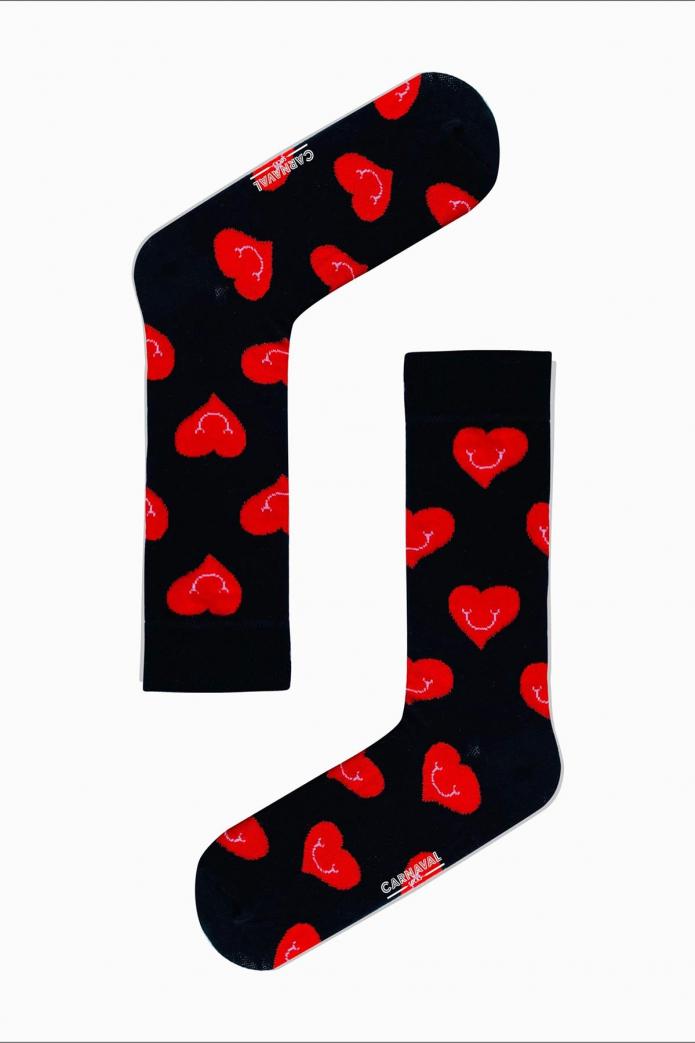 5'li Sevgililer Günü Tasarımlı Renkli Çorap Set