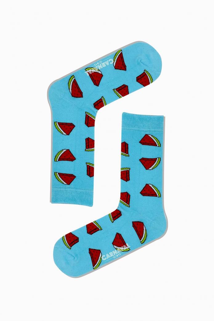 5'li Yaz Meyveleri Desenli Renkli Çorap Kutusu