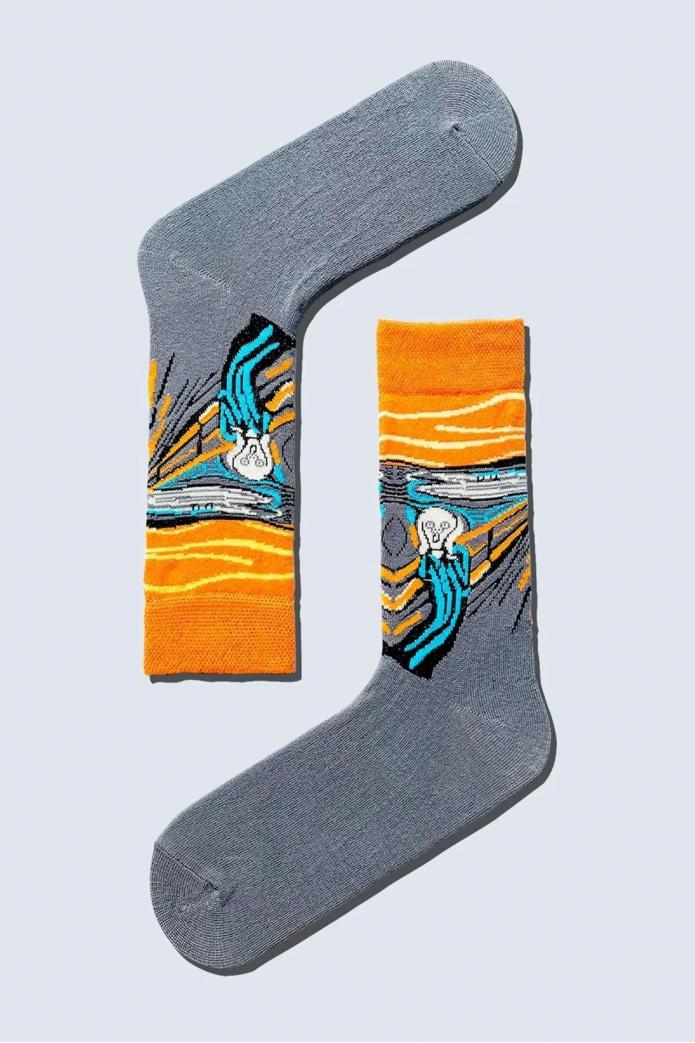 6'lı Art Tablo Desenli Çorap Seti