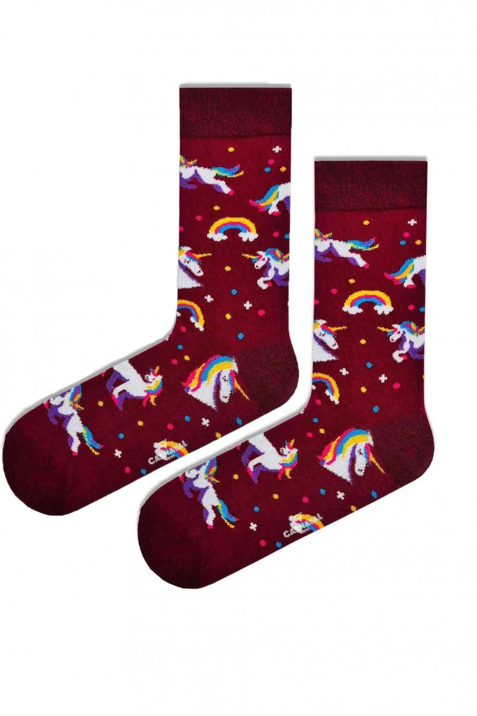 6'lı Canlı Renkler ve Gökkuşağı Motifli Çorap Seti