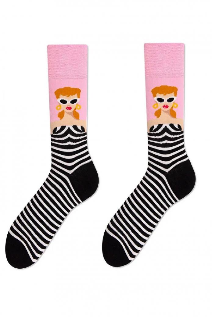 6'lı Havalı Kız Temalı Rengarenk Çorap Seti