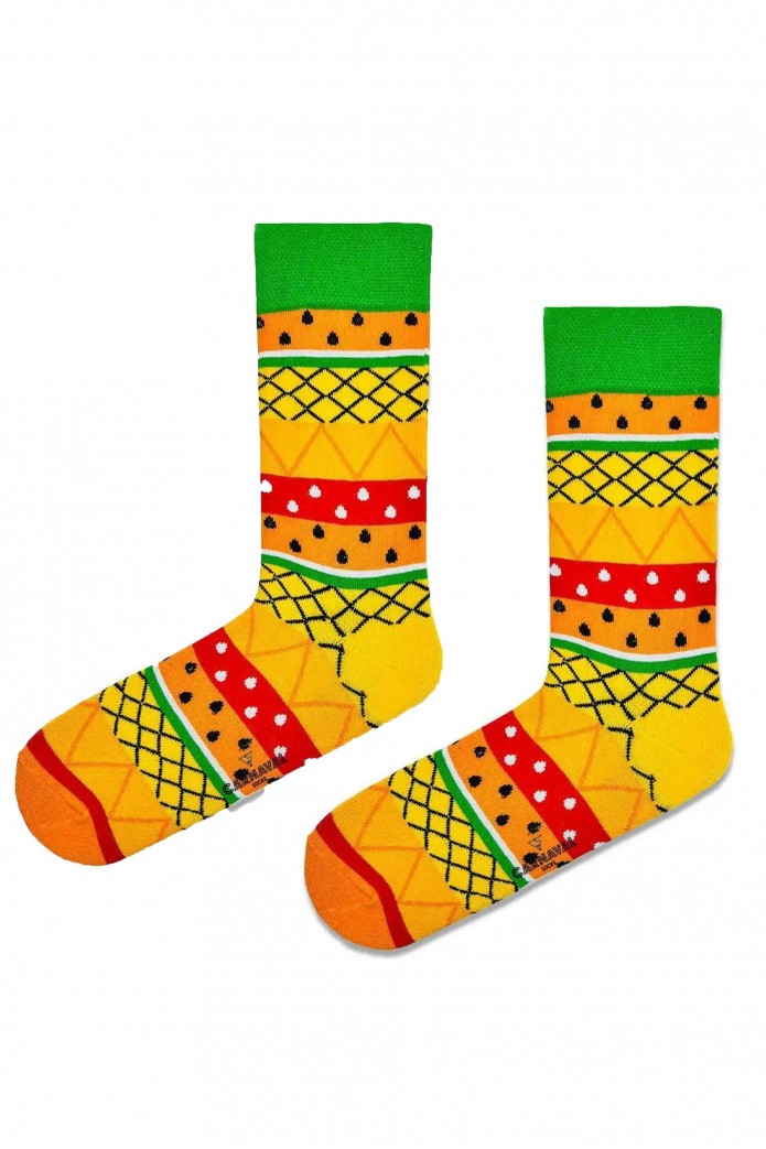 6'lı Karışık Meyveler Desenli Çorap Seti