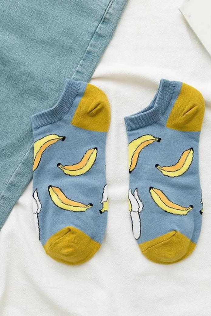 6'li Meyve Desenli Bayan Patik Çorap Seti