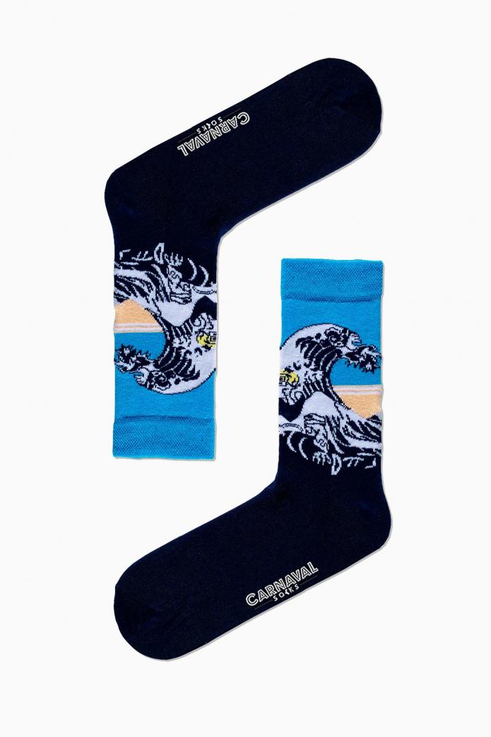 7'li Art Socks-2 Desenli Renkli Çorap Set
