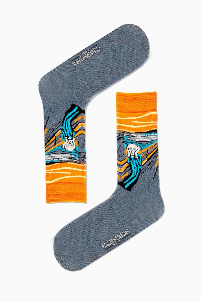 7'li Art Socks Sanat Desenli Renkli Çorap Set