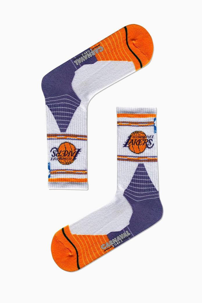 7'li Basketball Team Atletik Renkli Spor Çorap Set