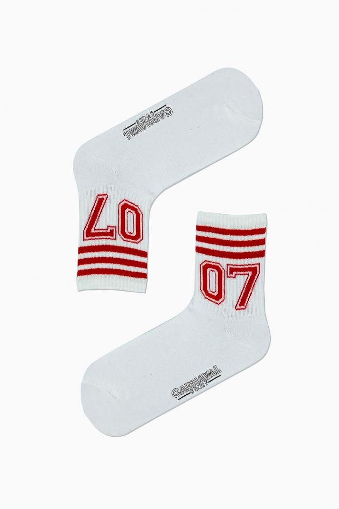 7'li Spor-2 Gym Desenli Renkli Spor Çorap Set