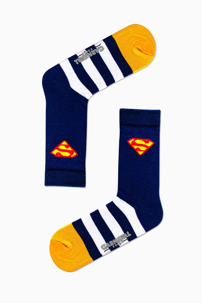 7'li Süper Kahraman Desenli Renkli Çorap Set