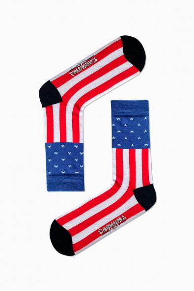 Amerika Bayrak Desenli Renkli Çorap