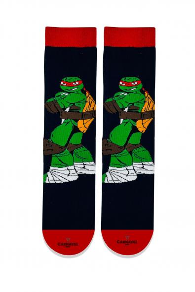 Ninja Kaplumbağa Raphael K. Desenli Spor Çorap 