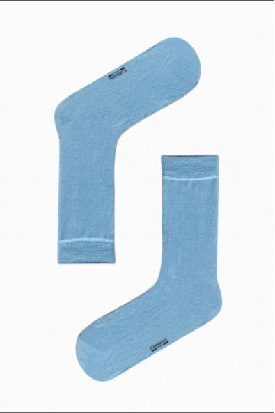 Buz Mavi Renkli Pastel Tasarım Çorap