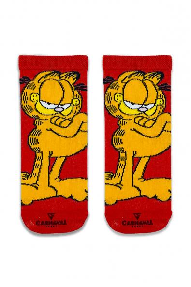 Çocuk Garfield Desenli Renkli Çorap