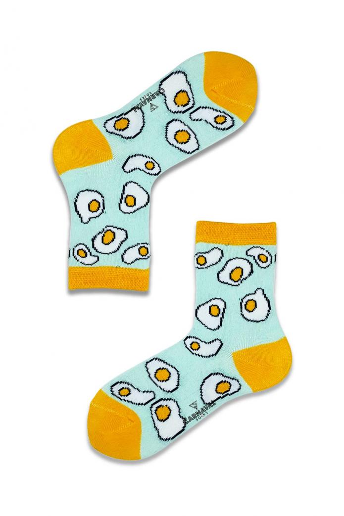 Çocuk Yumurta Desenli Renkli Çorap