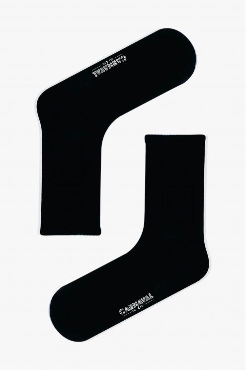 Düz Siyah Desensiz Renkli Spor Çorap