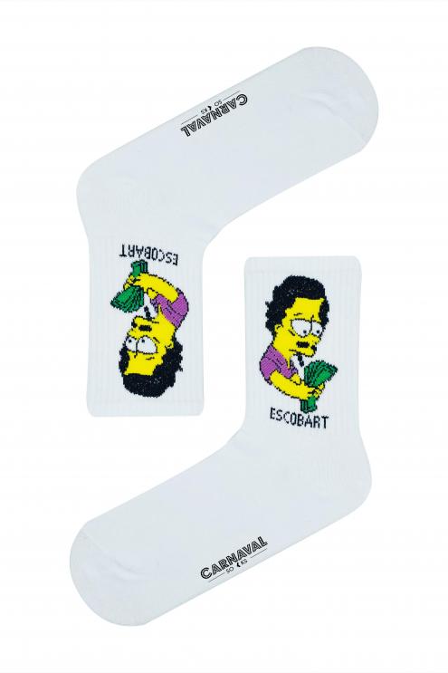 Escobart Desenli Renkli Spor Çorap