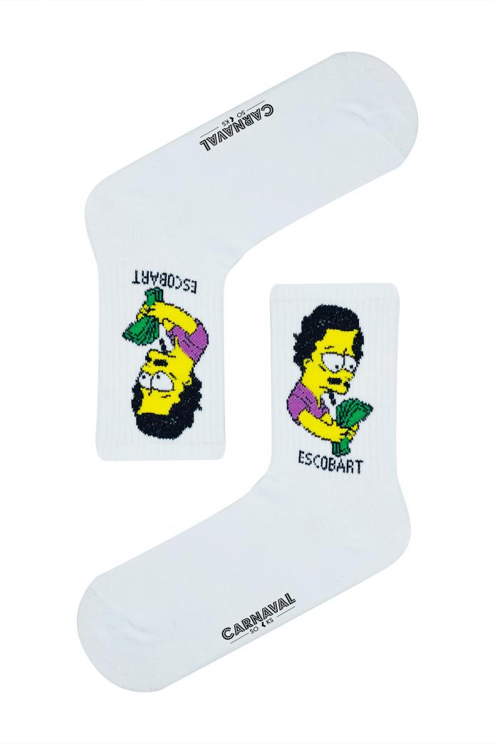Escobart Desenli Renkli Spor Çorap