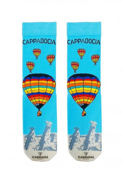 Kapadokya Desenli Renkli Çorap