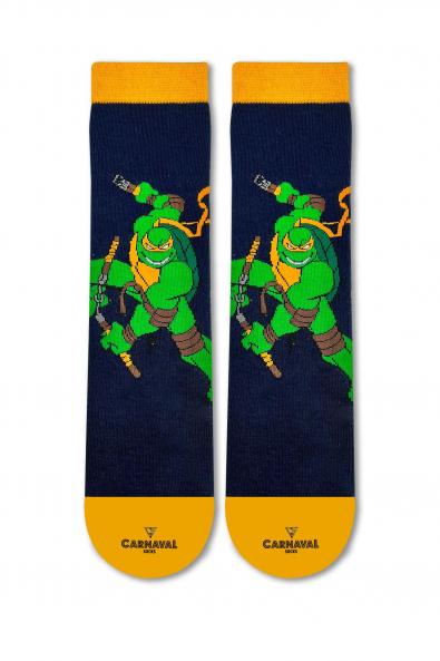 Ninja Kaplumbağa Michelangelo S. Desenli Çorap 