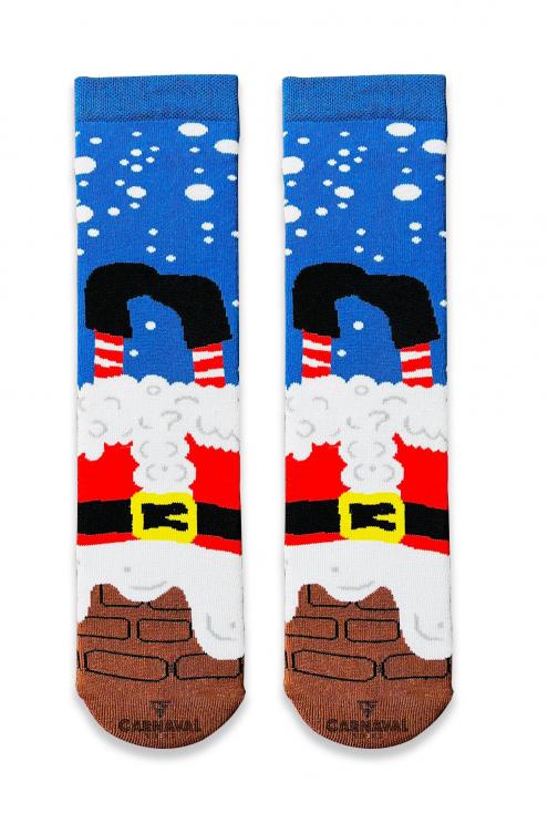 Havlu Ters Duran Noel Baba Desenli Çorap