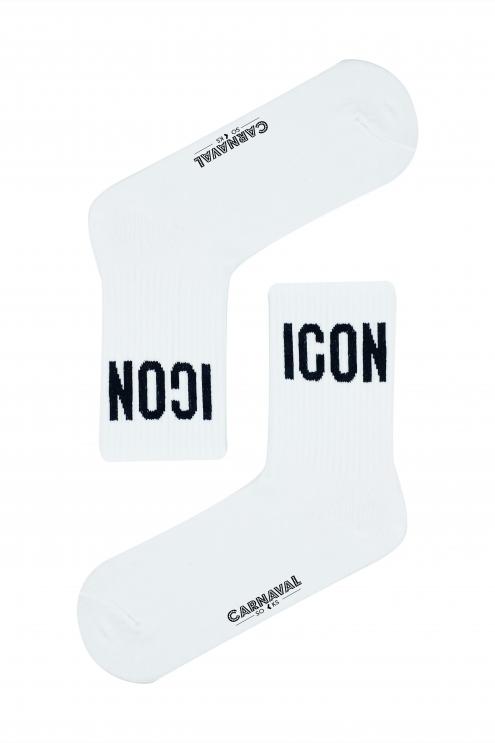 ICON Yazılı Desenli Renkli Spor Çorap