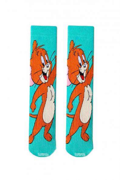 Jerry Desenli Çizgi Film Kahraman Renkli Çorap