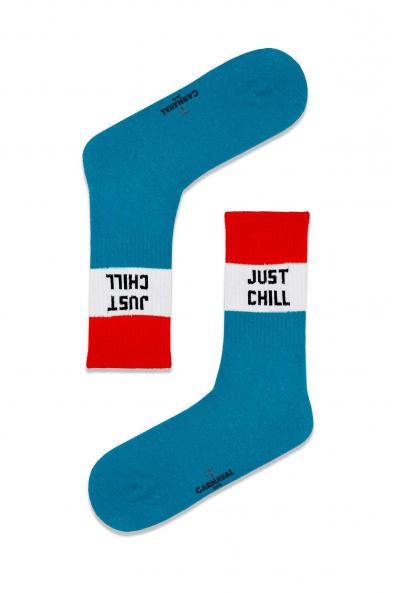 Just Chill Yazılı Renkli Çorap