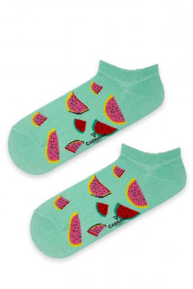 Patik Karpuz Desenli Renkli Çorap