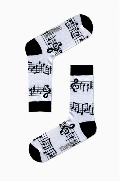 Müzik Notalar Desenli Renkli Çorap