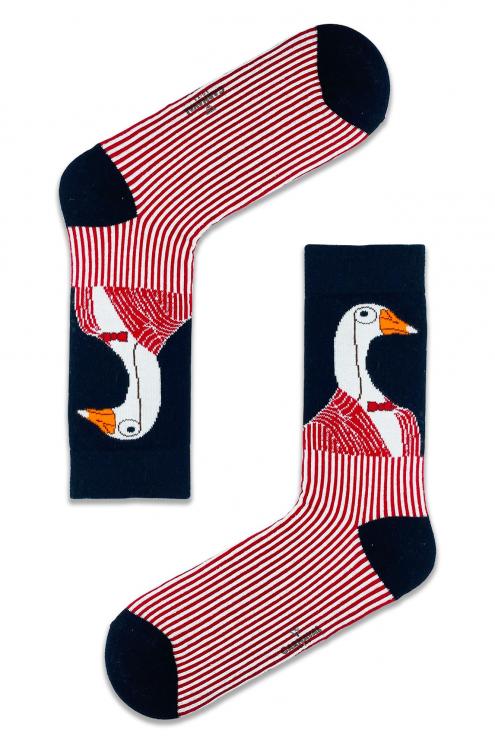 Duck Suit Desenli Renkli Çorap