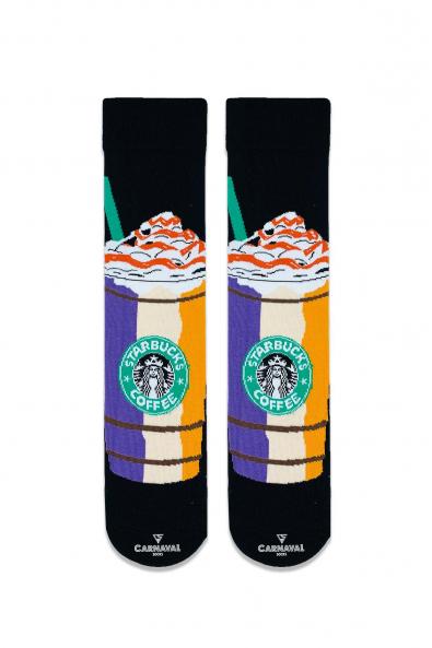 Starbucks Desenli Renkli Çorap