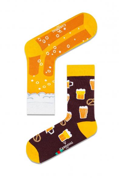 Sağ Sol Bira Desenli Renkli  Çorap 