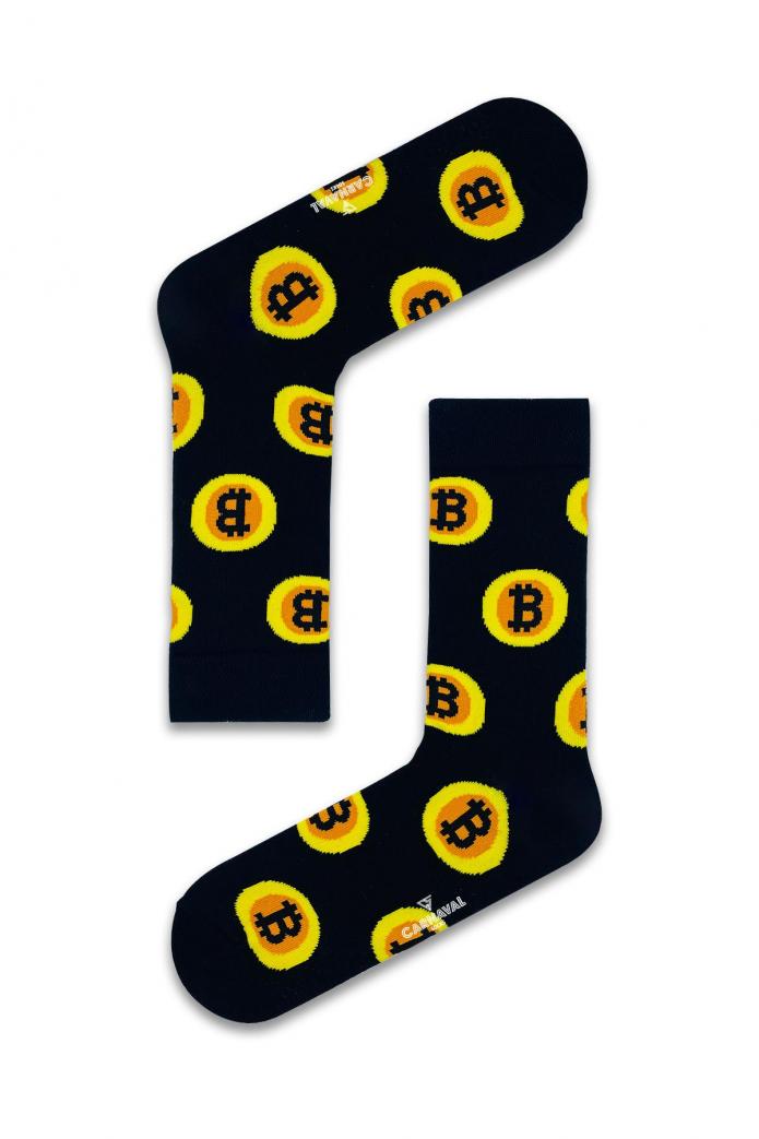 Bitcoin Desenli Renkli  Çorap 
