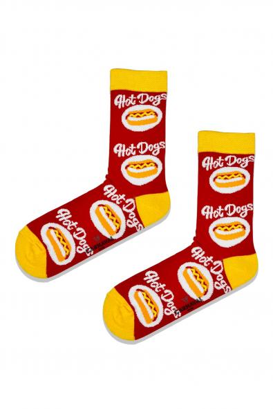 Hot Dog Desenli Renkli Çorap