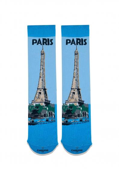 Paris  Desenli Renkli Çorap