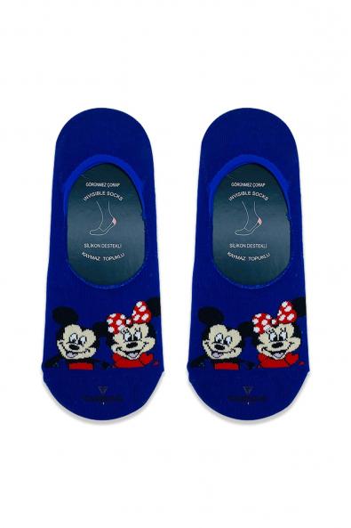Babet Mickey ve Minnie Tasarımlı Renkli Çorap