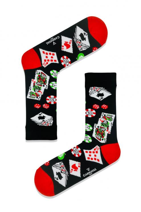 Poker  Desenli Renkli Çorap