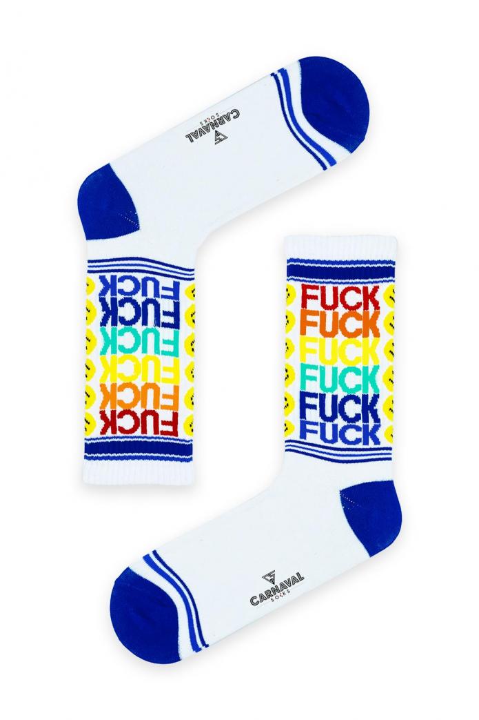Renkli F.ck Desenli Renkli Çorap