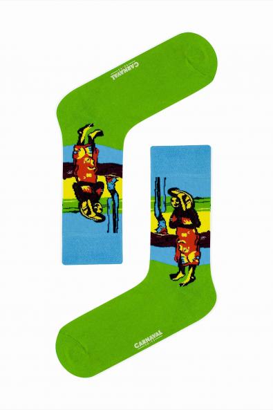 La Orana Maria Desenli Renkli Çorap