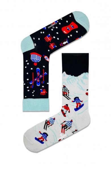 Sağlı Sollu SnowBoard Desenli Renkli Çorap