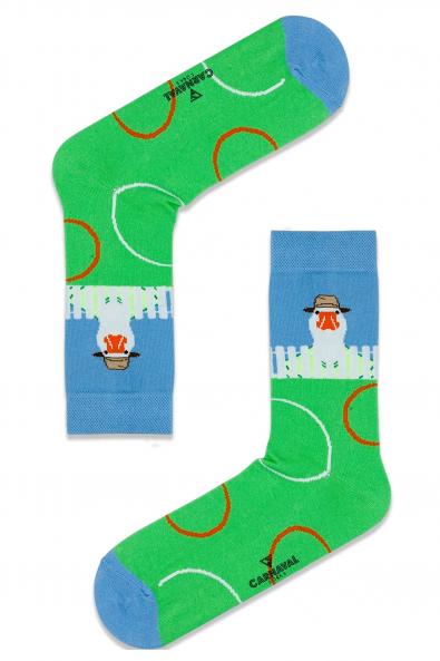 Şapkalı Ördek Desenli Renkli Spor Çorap