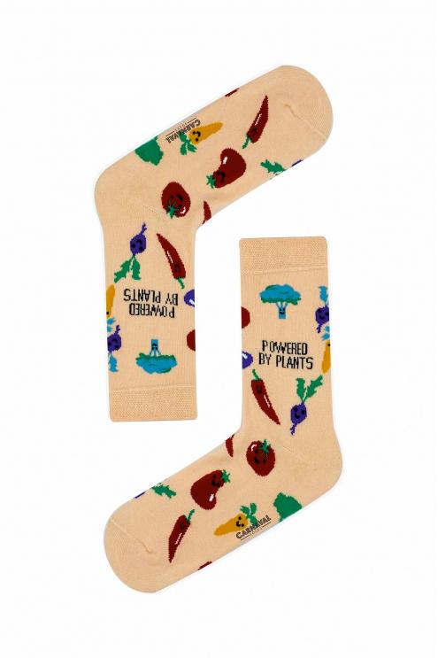 Karışık Sebze Tasarımlı Desenler Renkli Çorap