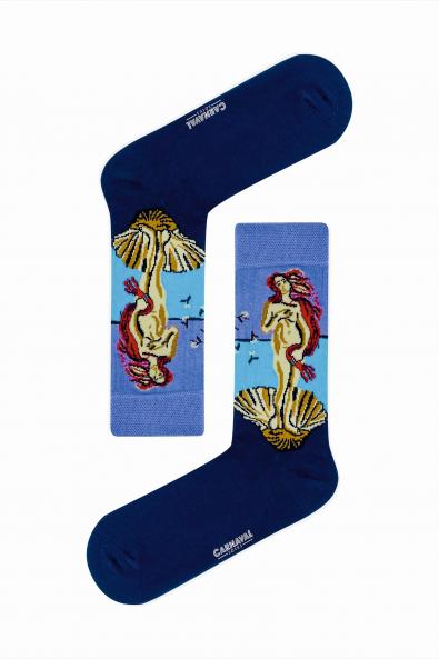 Deniz Kızı Desenli Renkli Çorap