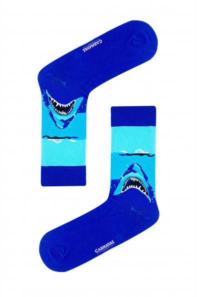 Köpek Balığı Desenli Renkli Çorap